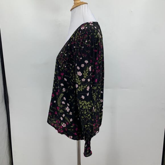 Joie Blouse Womens XS Extra Small Multi Bolona Floral Puff Shoulder Button Front - Picture 4 of 11